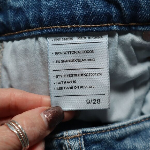 Kancan Marley High Rise Slim Straight Jeans Women 9/28 Blue Work Casual Chic Mod - Picture 5 of 16